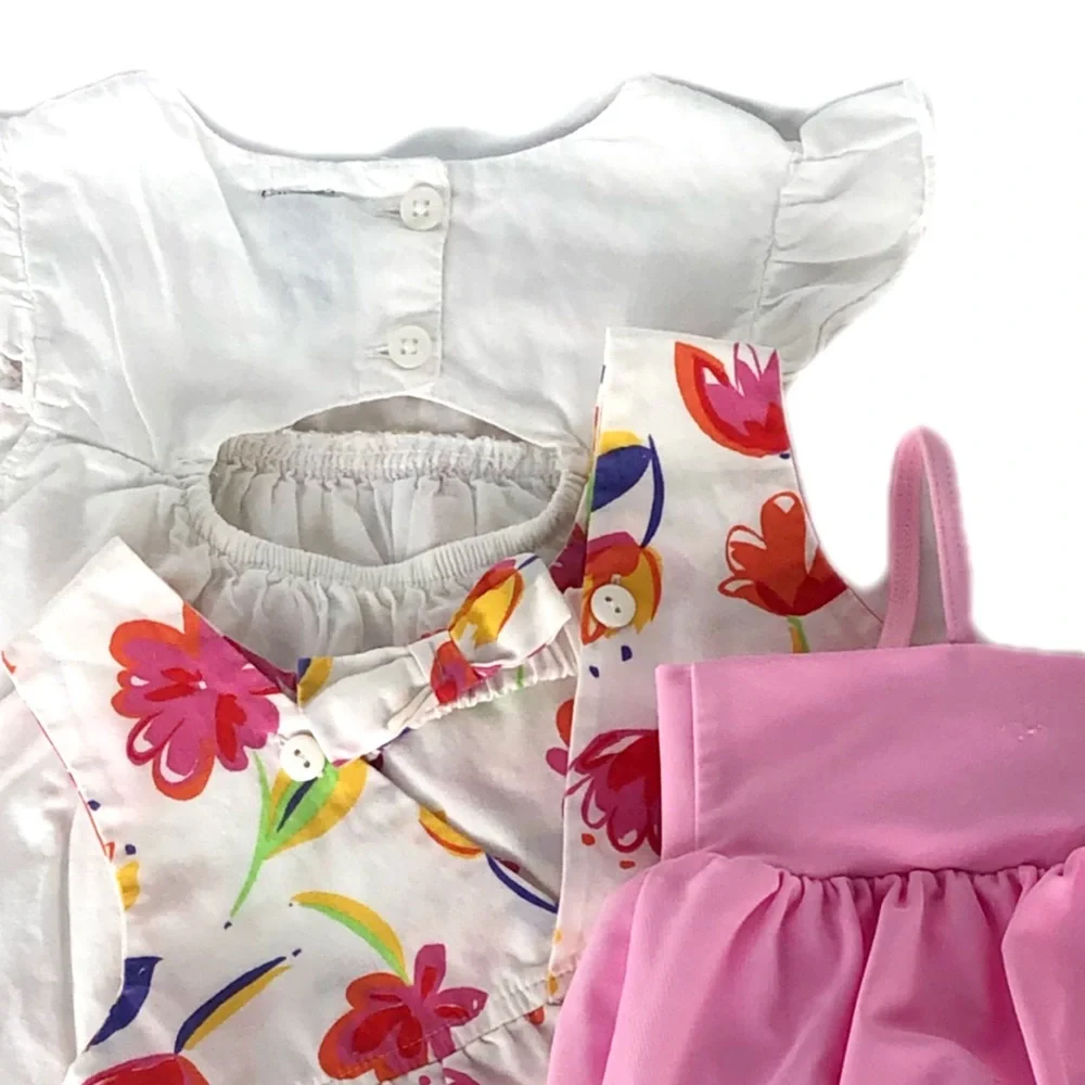 Infant Girl 4 Piece Cotton Sun Outfits 12 - 18 Months